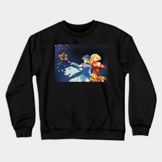 Crystal Maiden and Lina Dota 2 Crewneck Sweatshirt by SLMGames